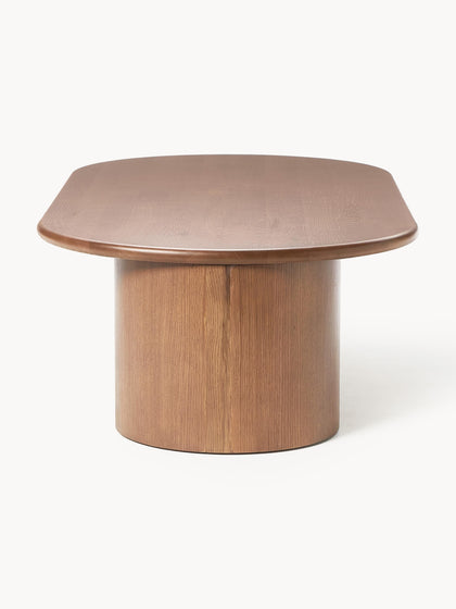 Westwing Mesa De Centro Ovalada De Madera De Roble Didi