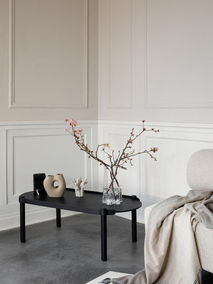 Westwing Mesa De Centro Ovalada De Madera De Roble Woody