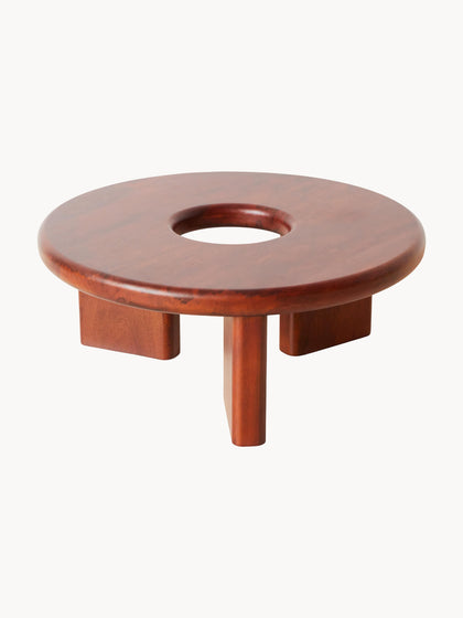 Westwing Mesa De Centro Redonda Artesanal De Madera De Mango Conversation