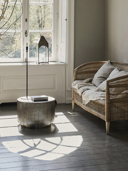 Westwing Mesa De Centro Redonda Con Efecto Envejecido Rota