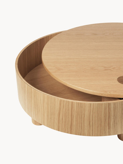 Westwing Mesa De Centro Redonda Con Espacio De Almacenaje Olles