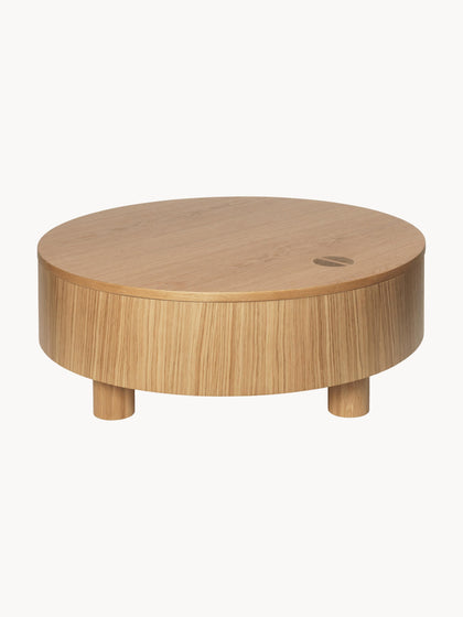 Westwing Mesa de centro redonda con espacio de almacenaje Olles