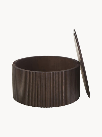 Westwing Mesa De Centro Redonda De Madera Con Espacio De Almacenamiento Nele