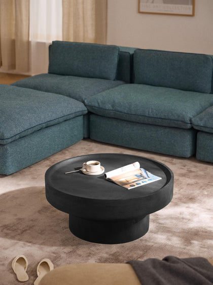 Westwing Mesa De Centro Redonda De Madera De Mango Benno