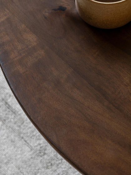 Westwing Mesa De Centro Redonda De Madera De Mango Sculpt