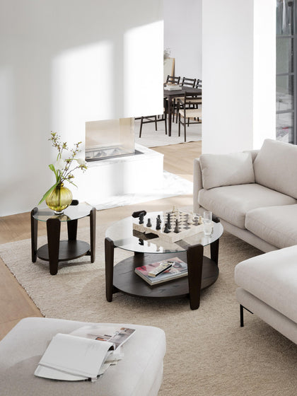 Westwing Mesa De Centro Redonda De Madera De Roble Arran