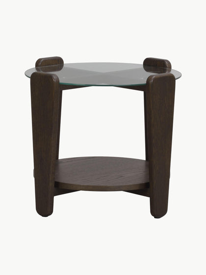 Westwing Mesa De Centro Redonda De Madera De Roble Arran