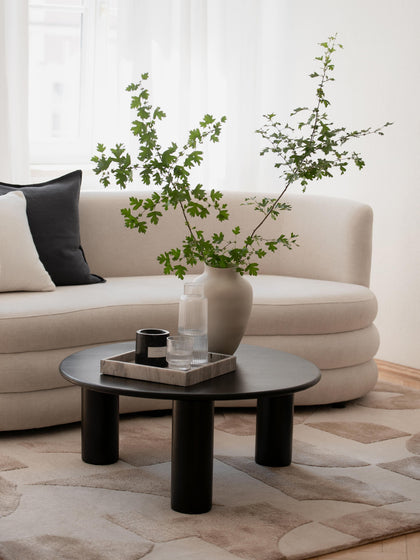 Westwing Mesa De Centro Redonda De Madera De Roble Didi