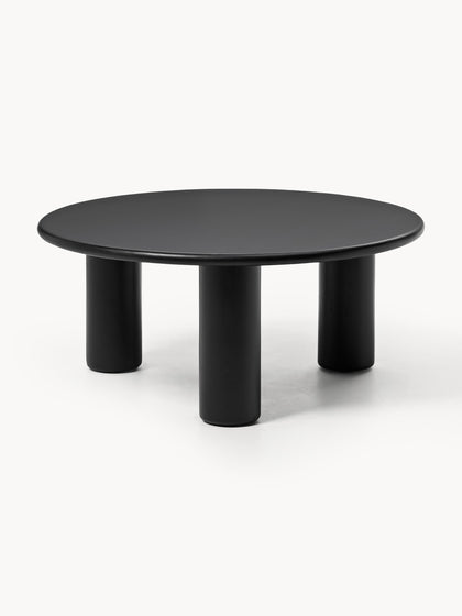 Westwing Mesa de centro redonda de madera de roble Didi