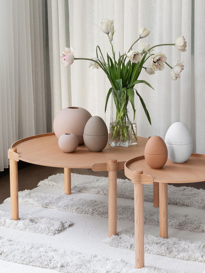 Westwing Mesa De Centro Redonda De Madera De Roble Woody