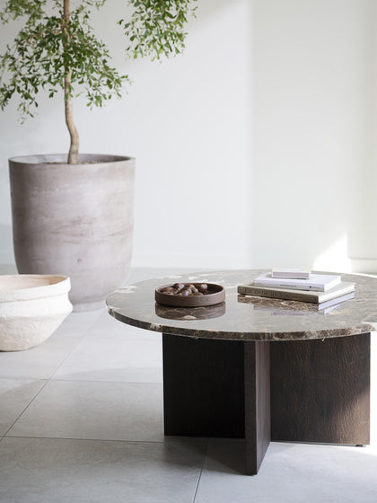 Westwing Mesa De Centro Redonda De Mármol Brooksville