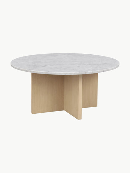 Westwing Mesa de centro redonda de mármol Brooksville