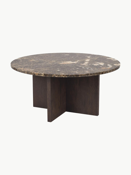 Westwing Mesa de centro redonda de mármol Brooksville