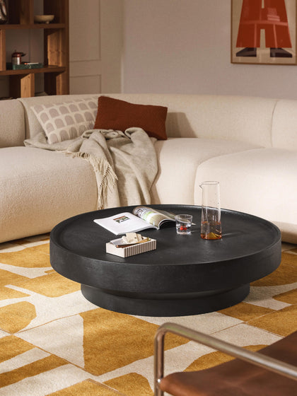 Westwing Mesa De Centro Redonda XL De Madera De Mango Benno