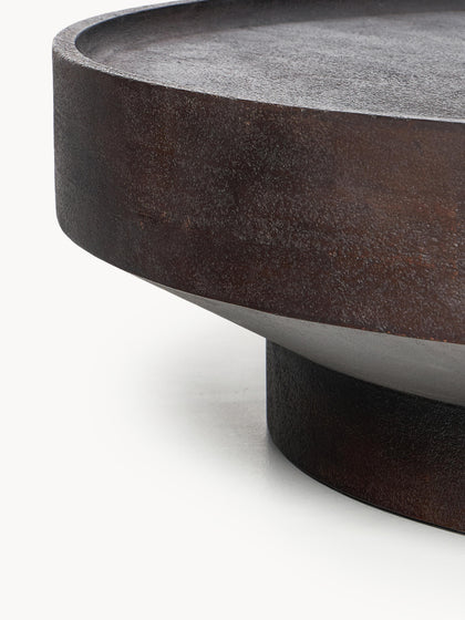 Westwing Mesa De Centro Redonda XL De Madera De Mango Benno