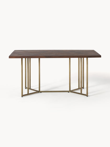 Westwing Mesa De Comedor De Madera De Mango Con Diseño Espiga Luca Tamaños Diferentes