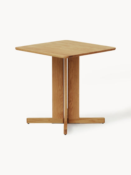 Westwing Mesa de comedor de madera de roble Quatrefoil 68 x 68 cm