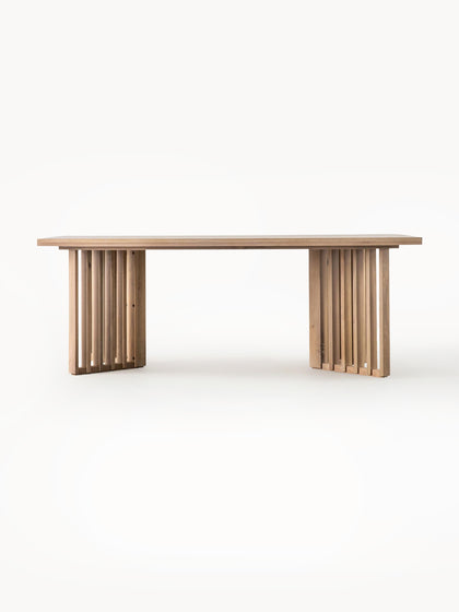 Westwing Mesa de comedor de madera Okayama 200 x 100 cm