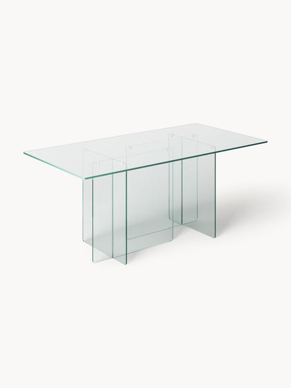 Westwing Mesa de comedor de vidrio Anouk 180 x 90 cm