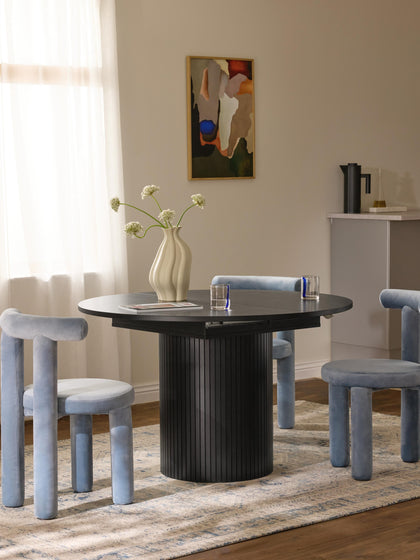 Westwing Mesa De Comedor Extensible Acanalada Filo 120 - 160 X 75 Cm