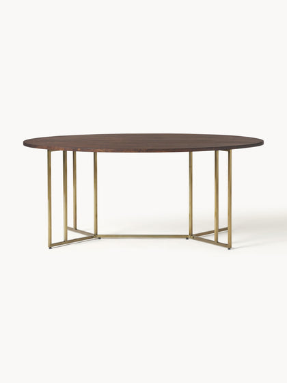 Westwing Mesa De Comedor Ovalada De Madera De Mango Luca Tamaños Diferentes