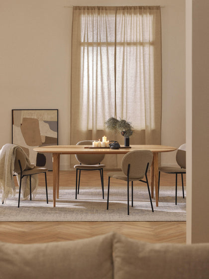 Westwing Mesa De Comedor Ovalada De Madera De Roble Maciza Archie 200 x 100 cm