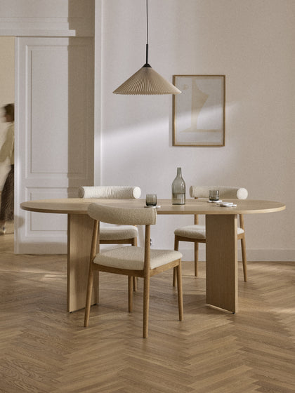 Westwing Mesa De Comedor Ovalada De Madera Toni 200 x 90 cm