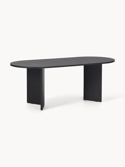 Westwing Mesa de comedor ovalada de madera Toni 200 x 90 cm