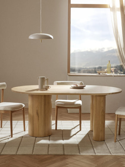 Westwing Mesa De Comedor Ovalada De Roble Dunia 180 X 110 Cm