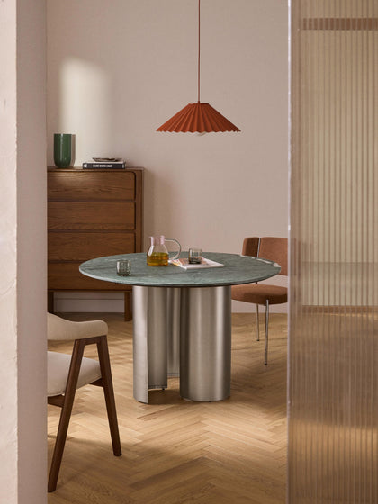 Westwing Mesa De Comedor Redonda Con Tablero De Mármol Noam Ø 120 Cm