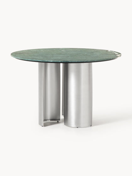 Westwing Mesa De Comedor Redonda Con Tablero De Mármol Noam Ø 120 Cm