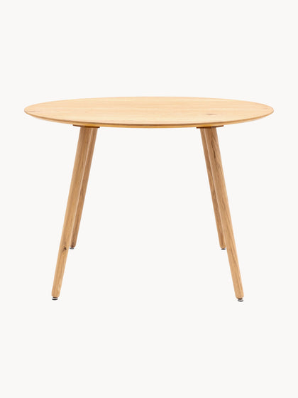 Westwing Mesa De Comedor Redonda De Madera De Roble Hatfield Ø 110 Cm