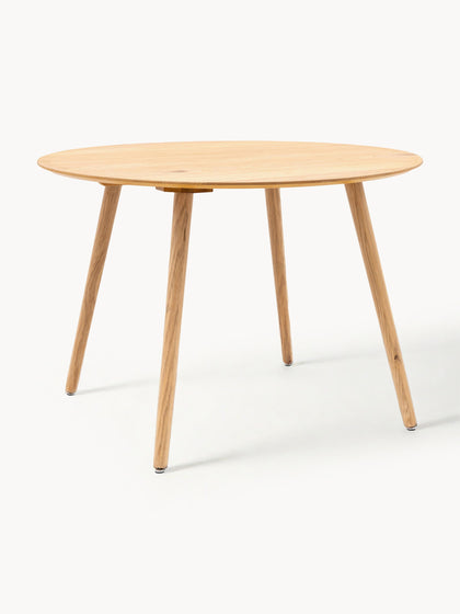 Westwing Mesa de comedor redonda de madera de roble Hatfield Ø 110 cm