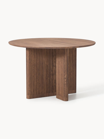 Westwing Mesa de comedor redonda de madera de roble Jolka Ø 120 cm
