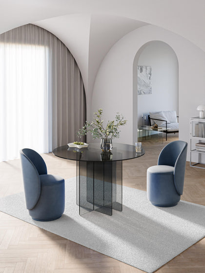 Westwing Mesa De Comedor Redonda De Vidrio Anouk Ø 120 Cm