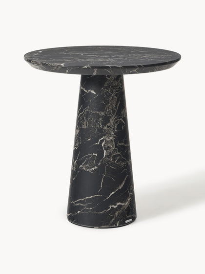 Westwing Mesa de comedor redonda en look mármol Disc Ø 70 cm
