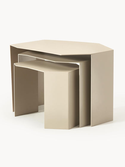 Westwing Mesas auxiliares de forma orgánica Shard 3 uds