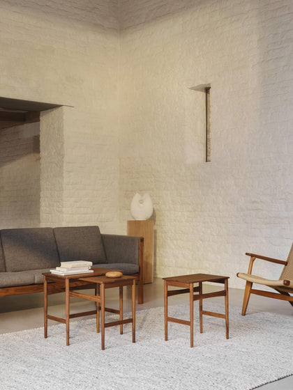 Westwing Mesas Auxiliares De Madera De Nogal CH004 3 Uds