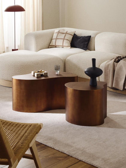 Westwing Mesas Auxiliares De Metal En Forma Orgánica Form 2 Uds