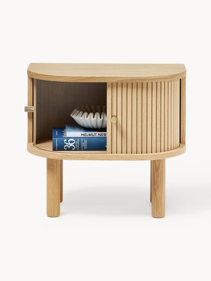 Westwing Mesita De Noche Con Frente Acanalado Calary