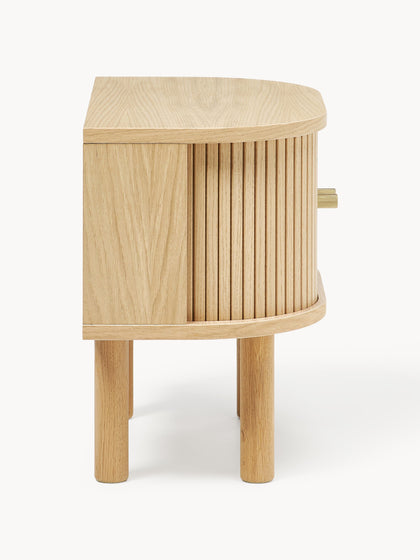 Westwing Mesita De Noche Con Frente Acanalado Calary