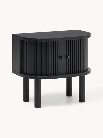 Westwing Mesita de noche con frente acanalado Calary