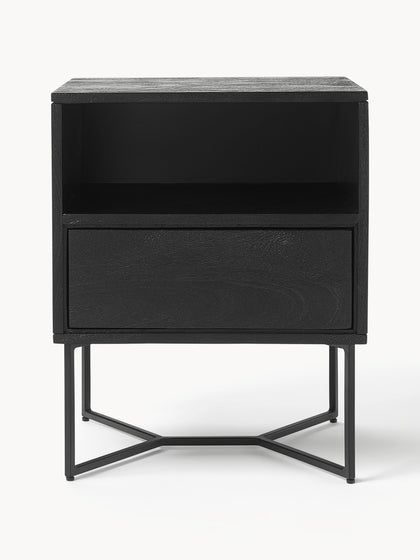 Westwing Mesita De Noche De Madera De Mango Con Cajón Luca