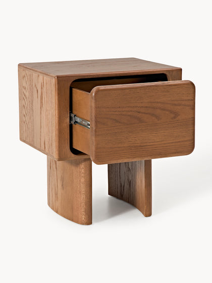 Westwing Mesita De Noche De Madera De Roble Chandler