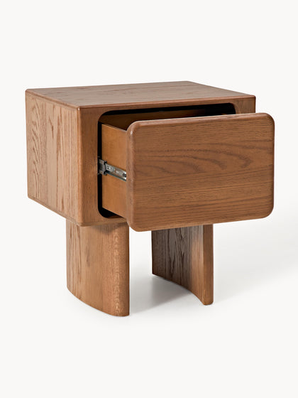 Westwing Mesita De Noche De Madera De Roble Chandler