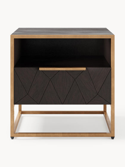 Westwing Mesita De Noche De Madera Maciza De Mango Harry