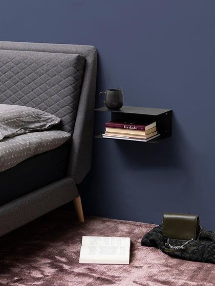 Westwing Mesitas De Noche De Pared De Metal Neptun 2 uds