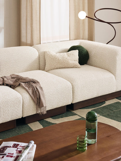 Westwing Módulo Central Sofá De Borreguillo Bouclé Natalie