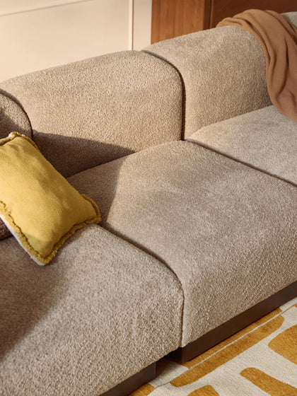 Westwing Módulo Central Sofá De Borreguillo Bouclé Natalie