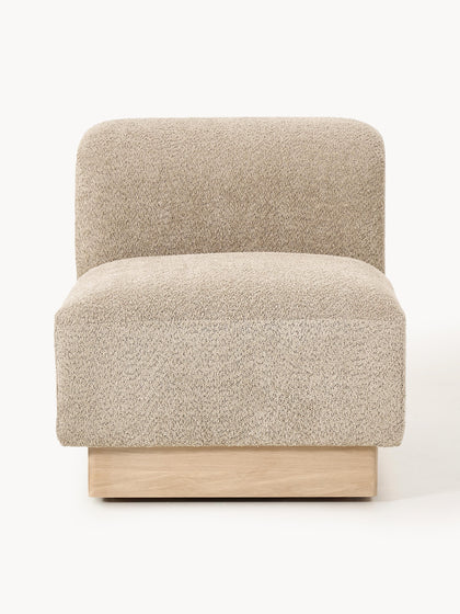 Westwing Módulo central sofá de borreguillo bouclé Natalie